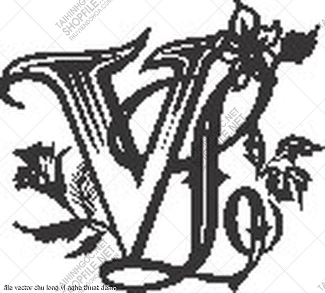 file vector chu long vl nghe thuat 
